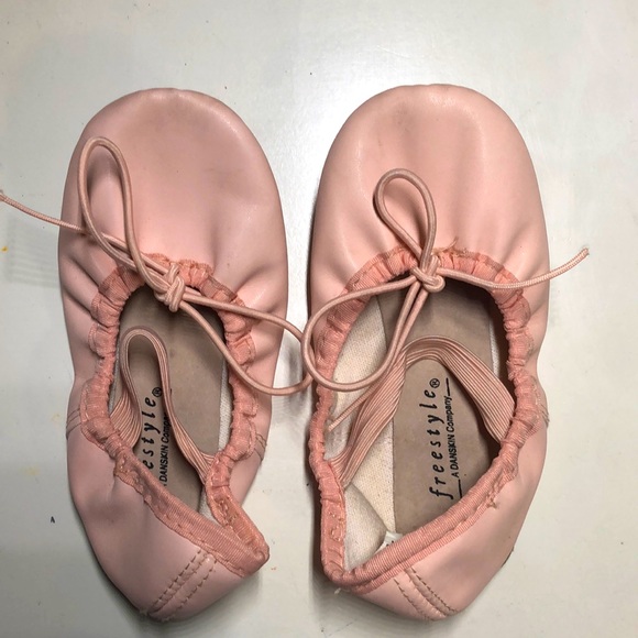 Girls’ Pink Ballet Slippers - Picture 1 of 3